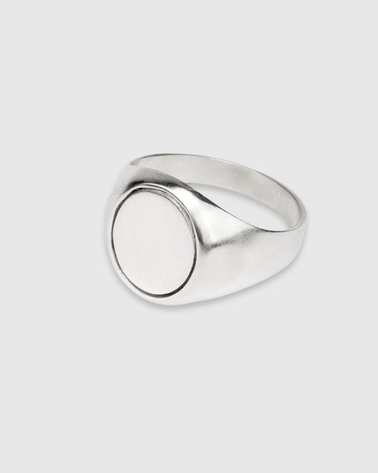Oval Silver Signet Ring