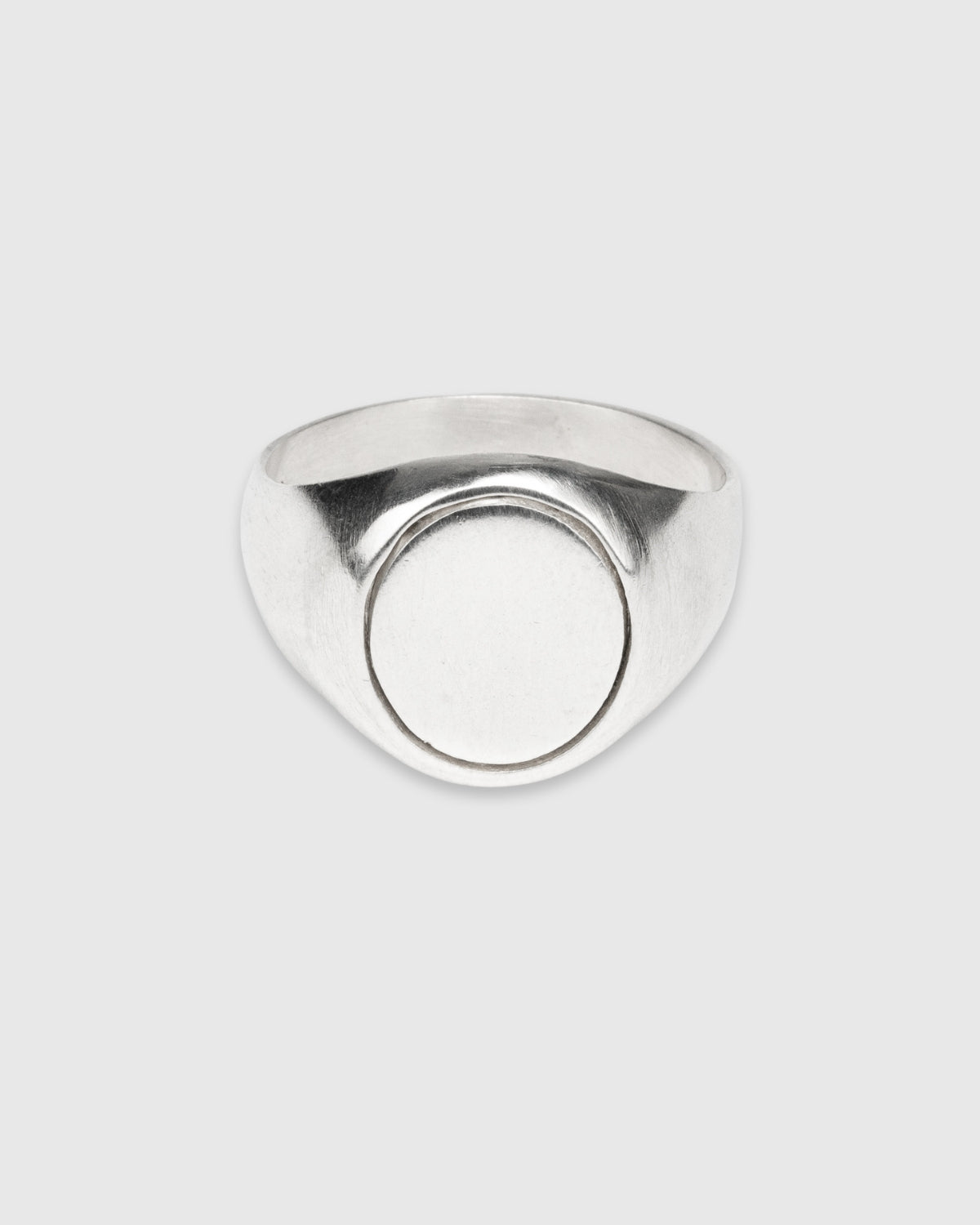 Oval Silver Signet Ring