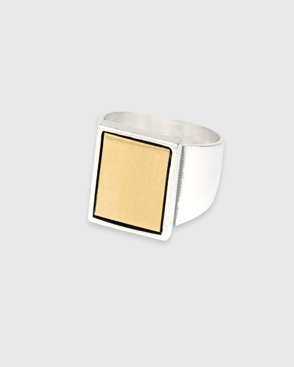 Rectangle Gold Top Signet Ring