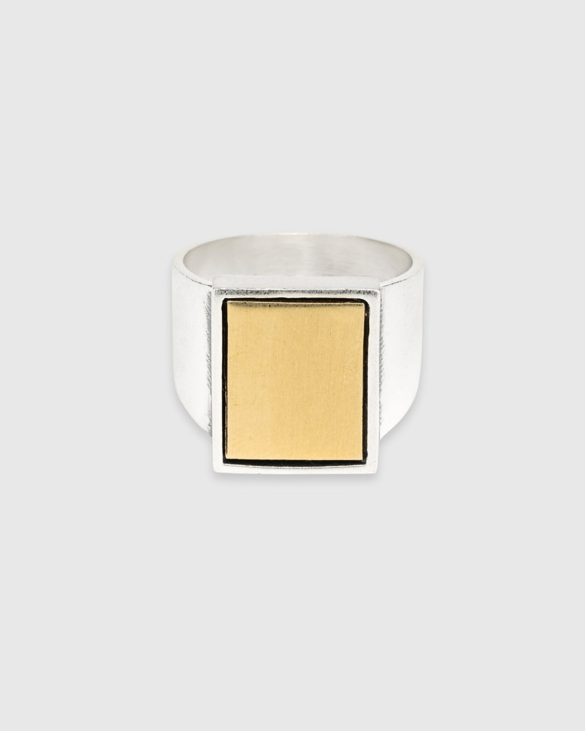 Rectangle Gold Top Signet Ring
