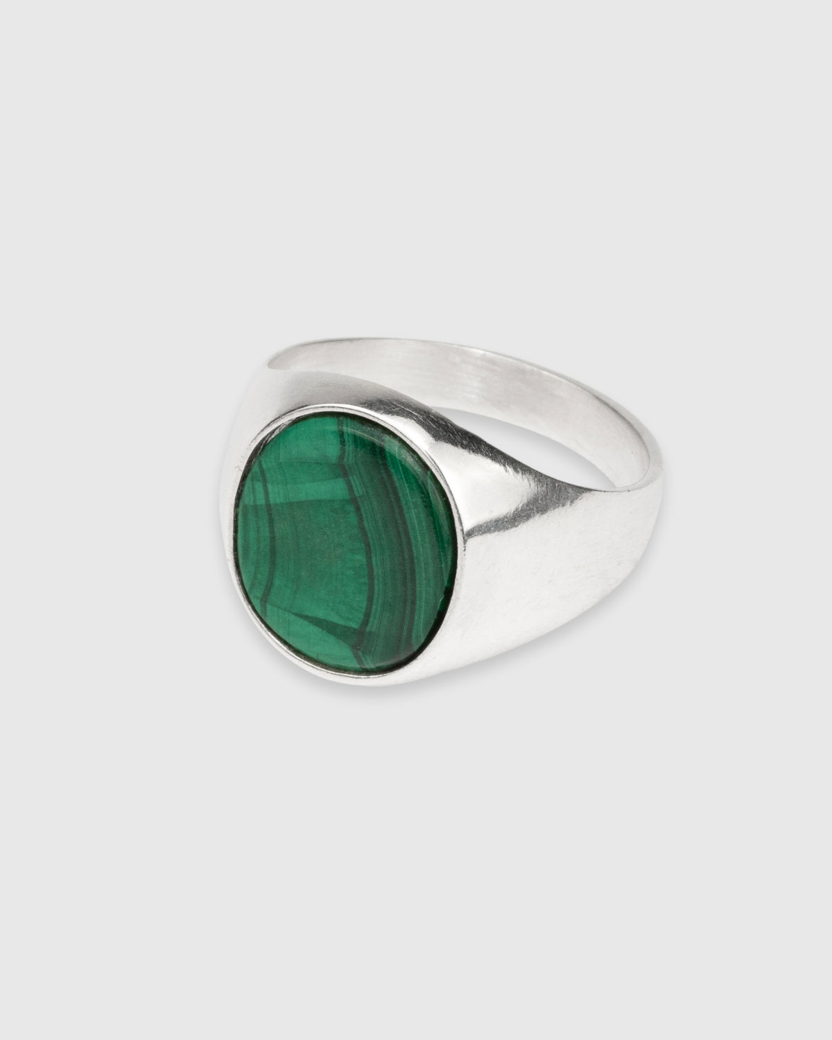 Oval Malachite Signet Ring
