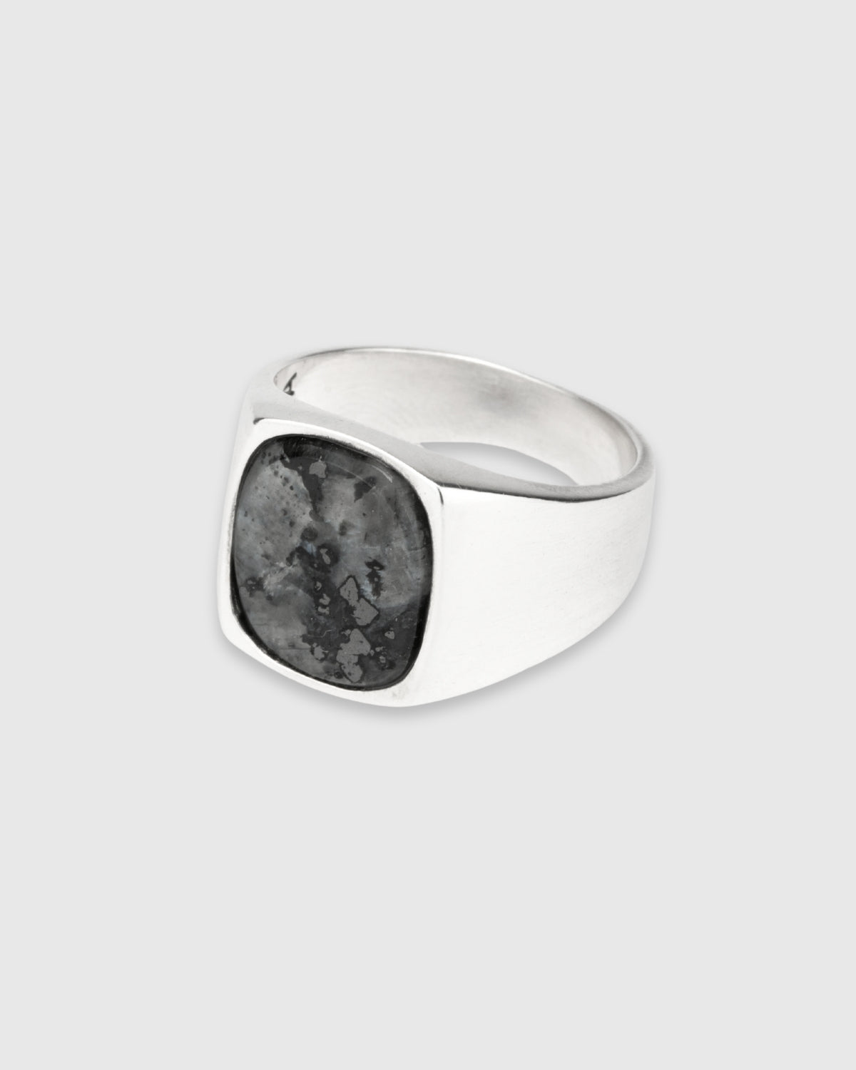 Hudson Larvakite Signet Ring