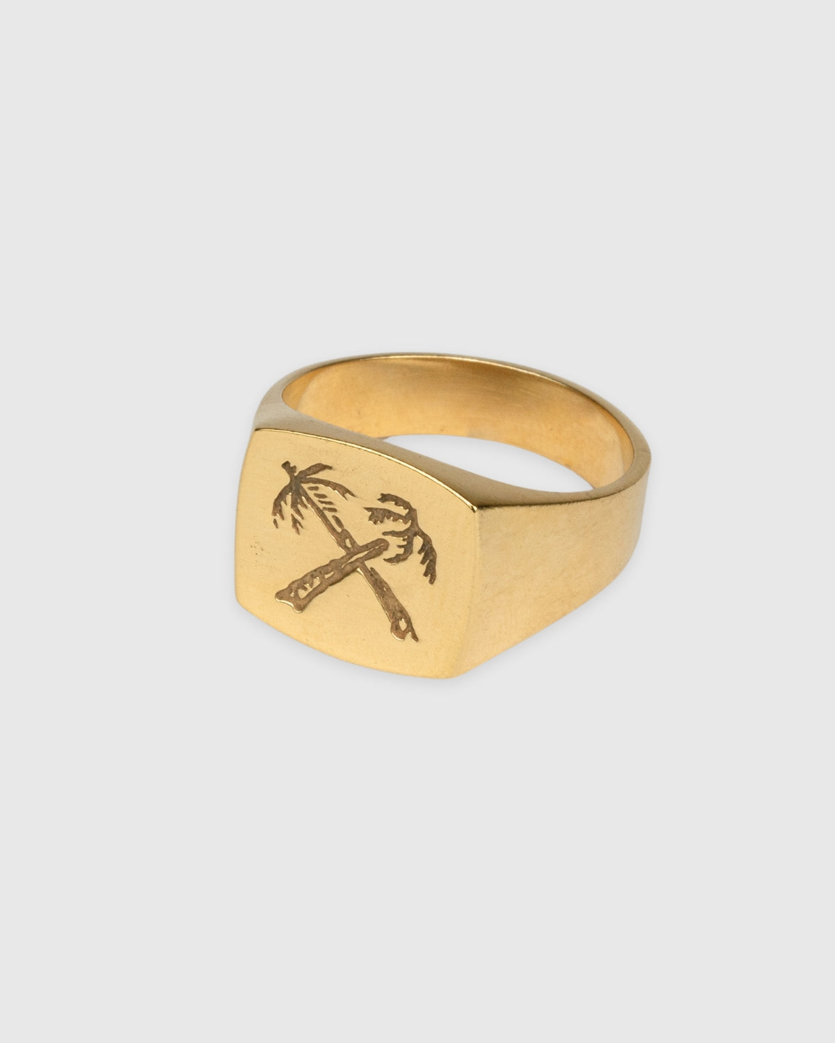 Palms Signet Ring - 14k Solid Gold