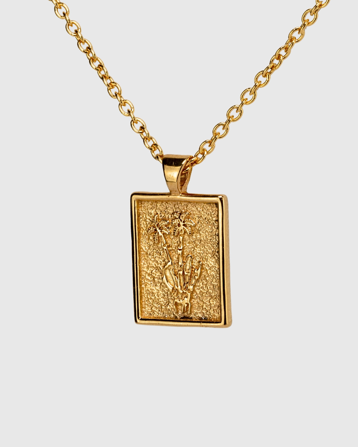 Peace Palms Necklace - 14k Solid Gold