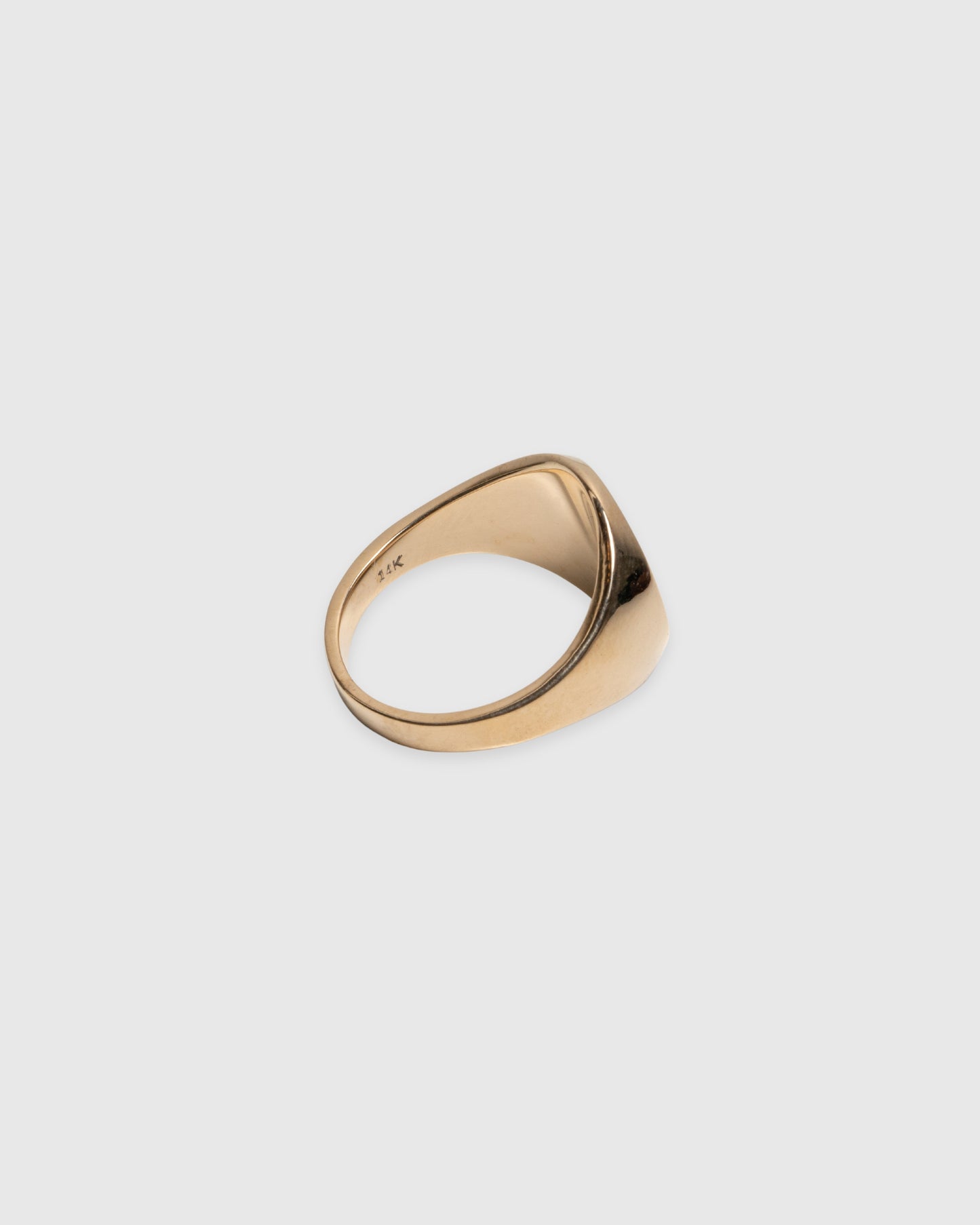 Smile Signet Ring - 14k Solid Gold
