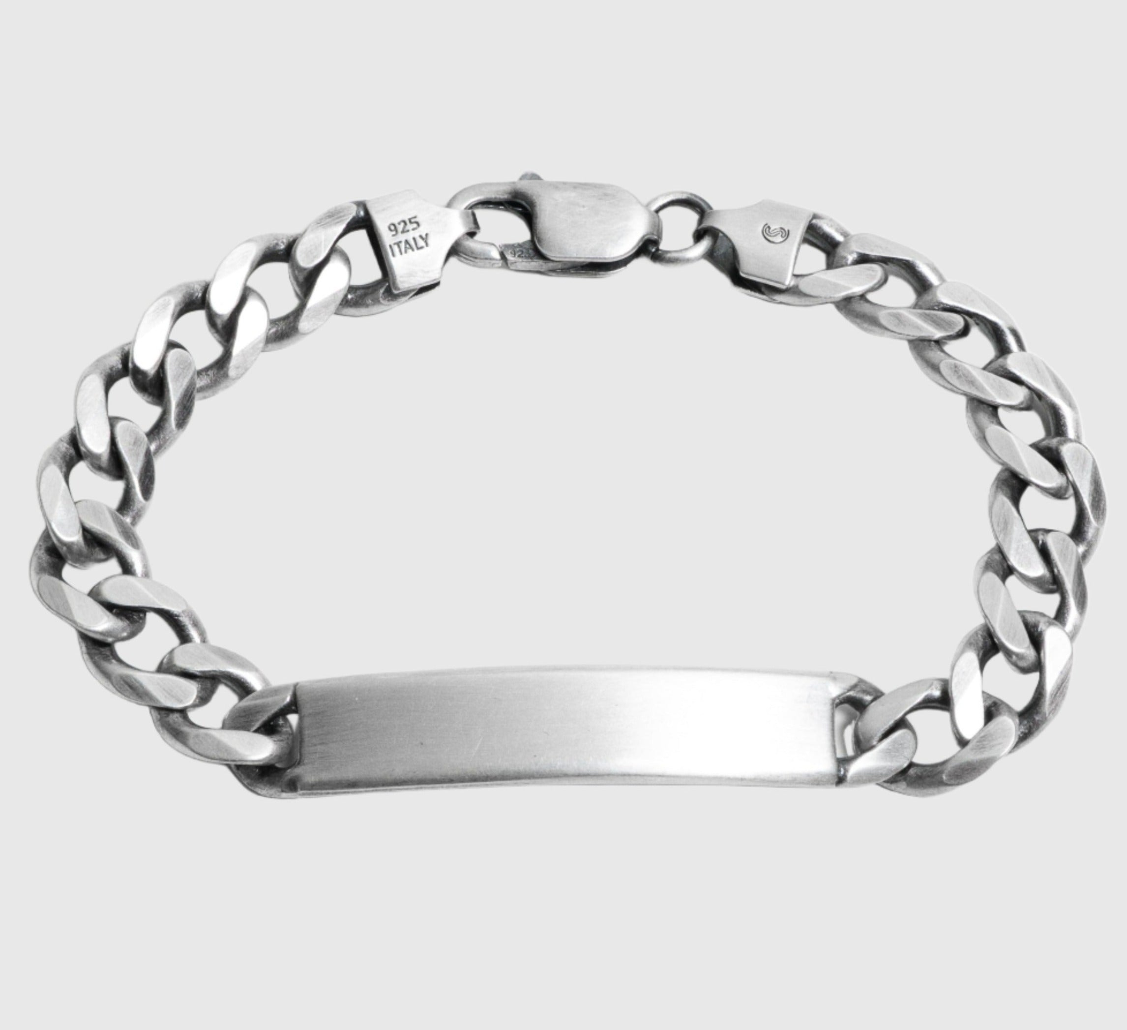 925 Sterling Silver Mens Open Curb Handmade Chain Bracelet -  Canada