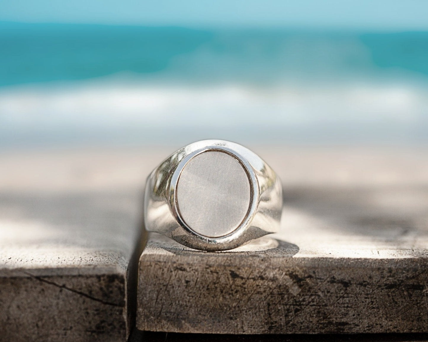 Oval Silver Signet Ring