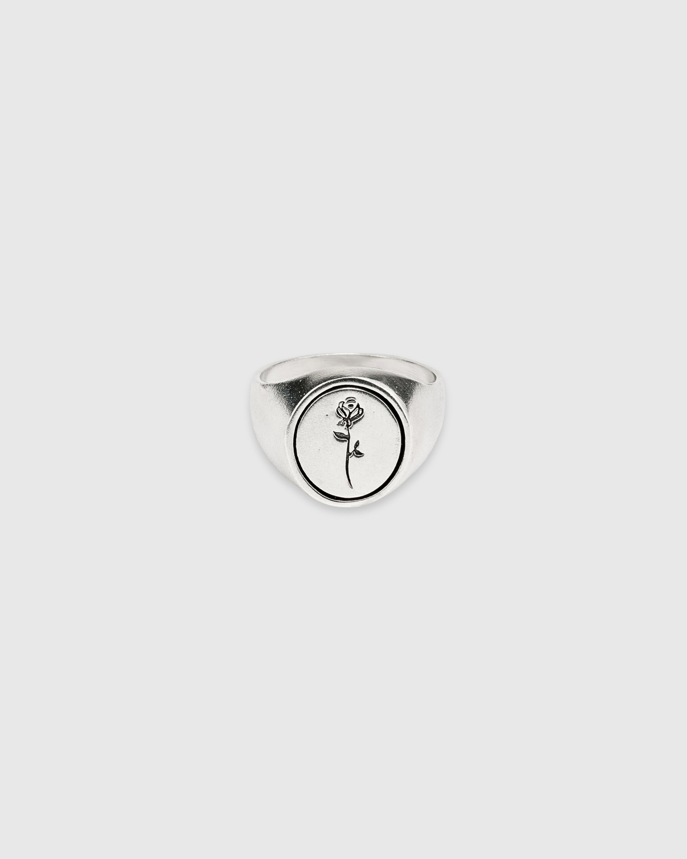 Oval Rose Signet Ring