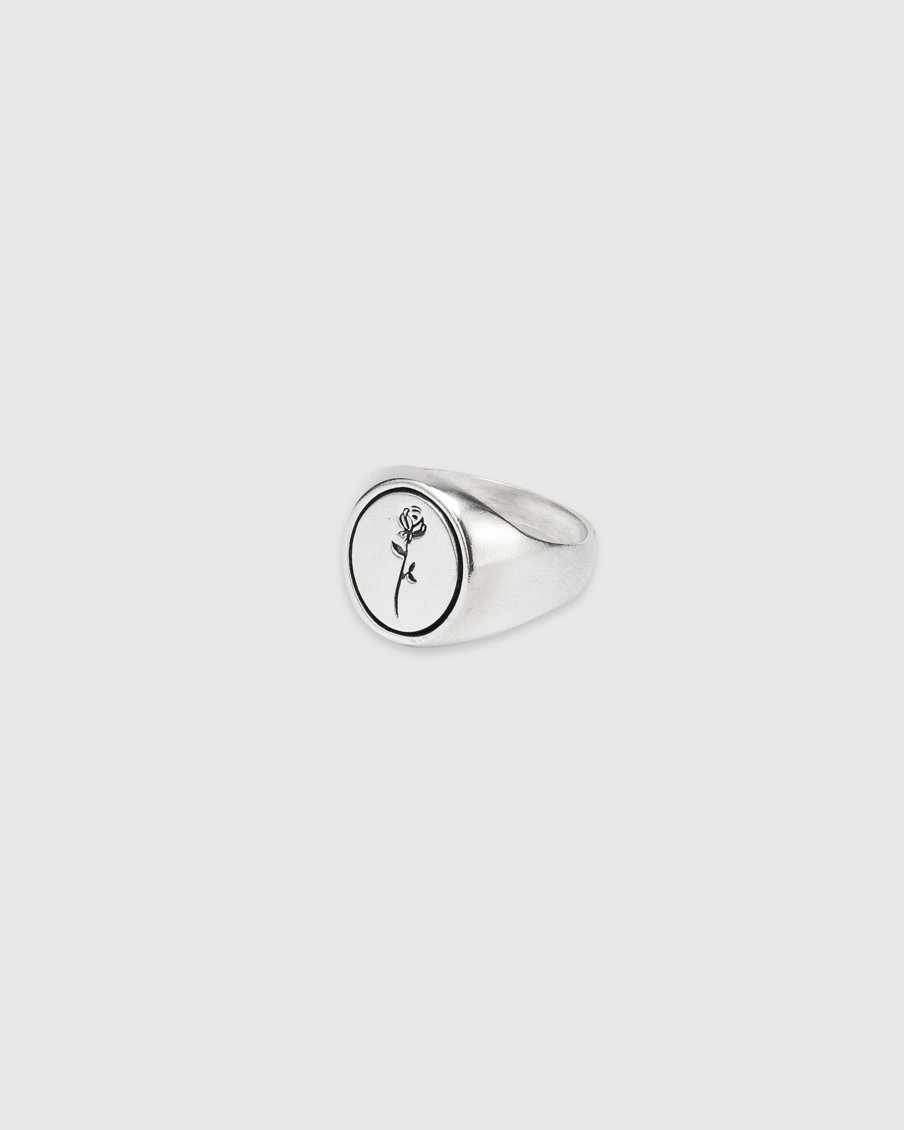 Oval Rose Signet Ring