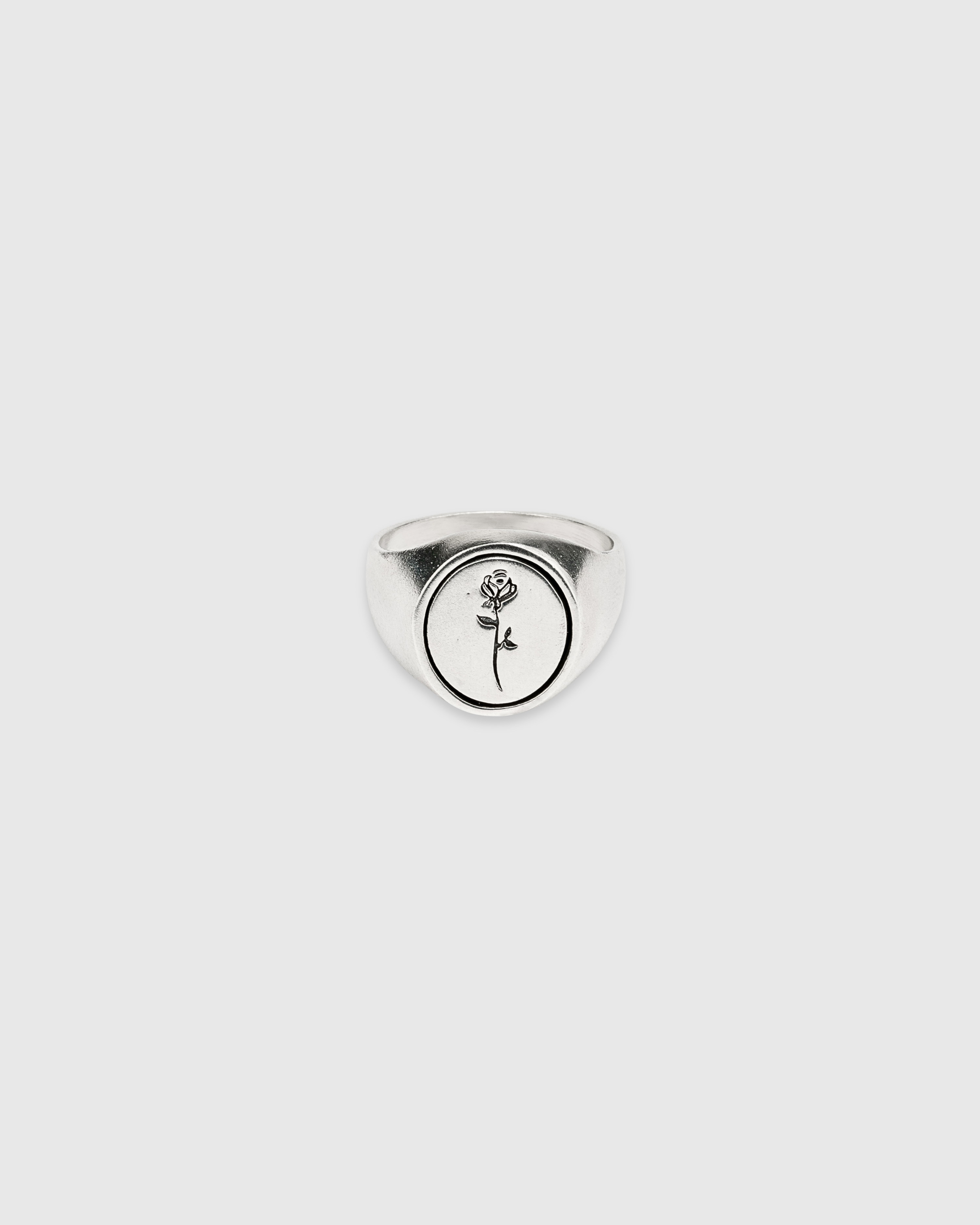 Oval Rose Signet Ring