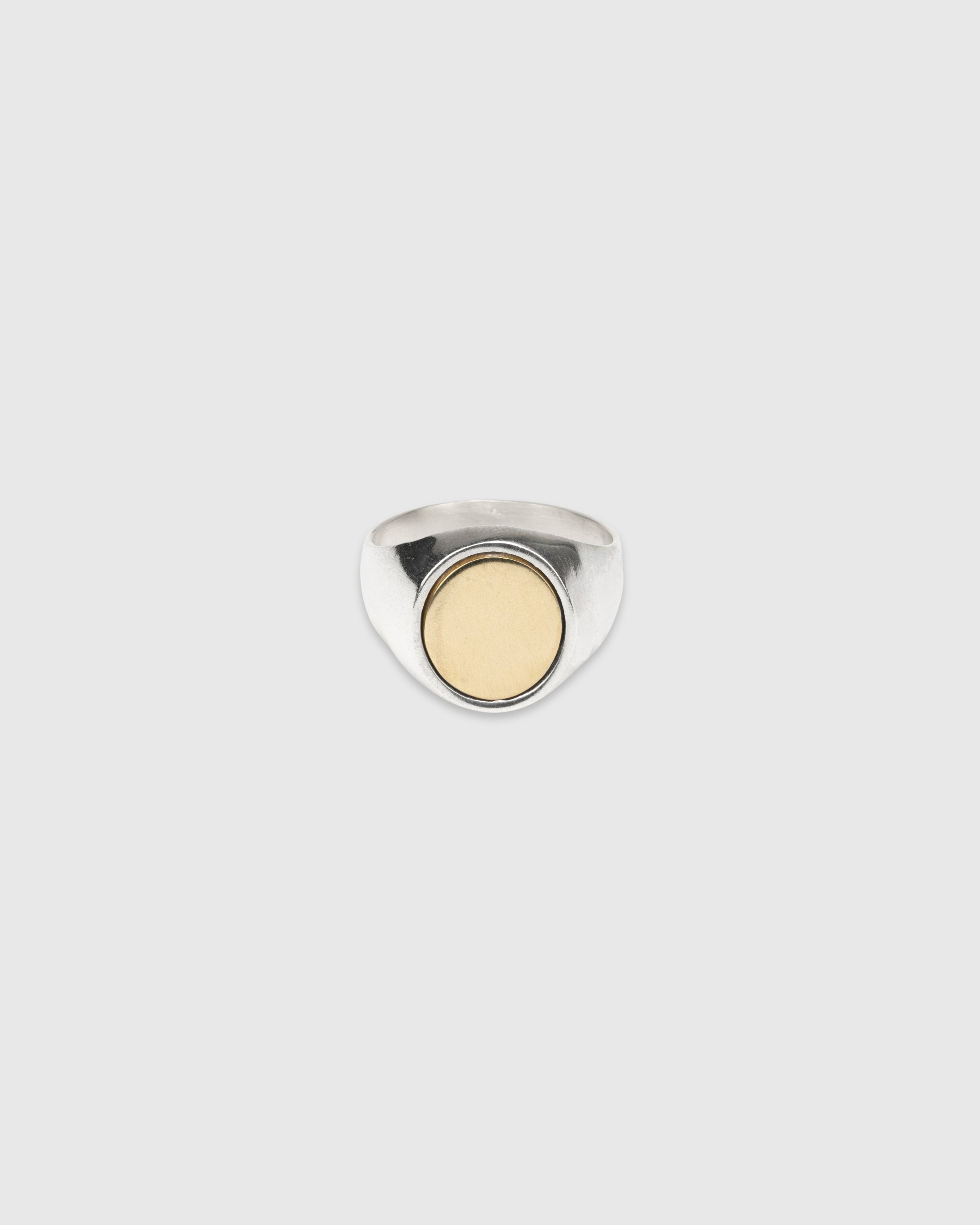 Oval Gold Top Signet Ring