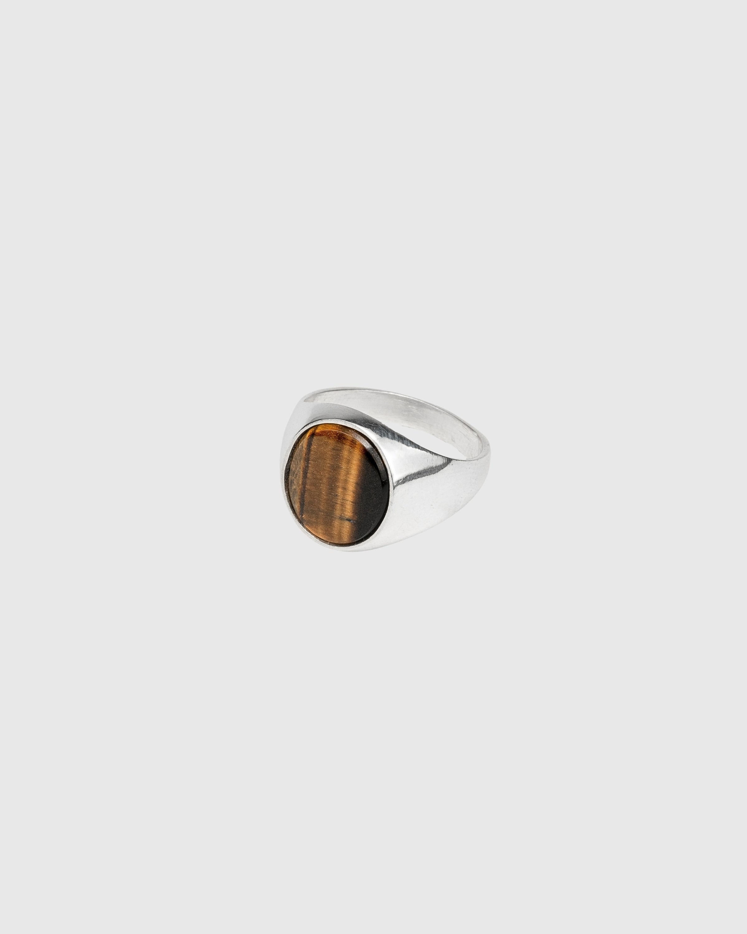 Oval Tiger's Eye Signet Ring