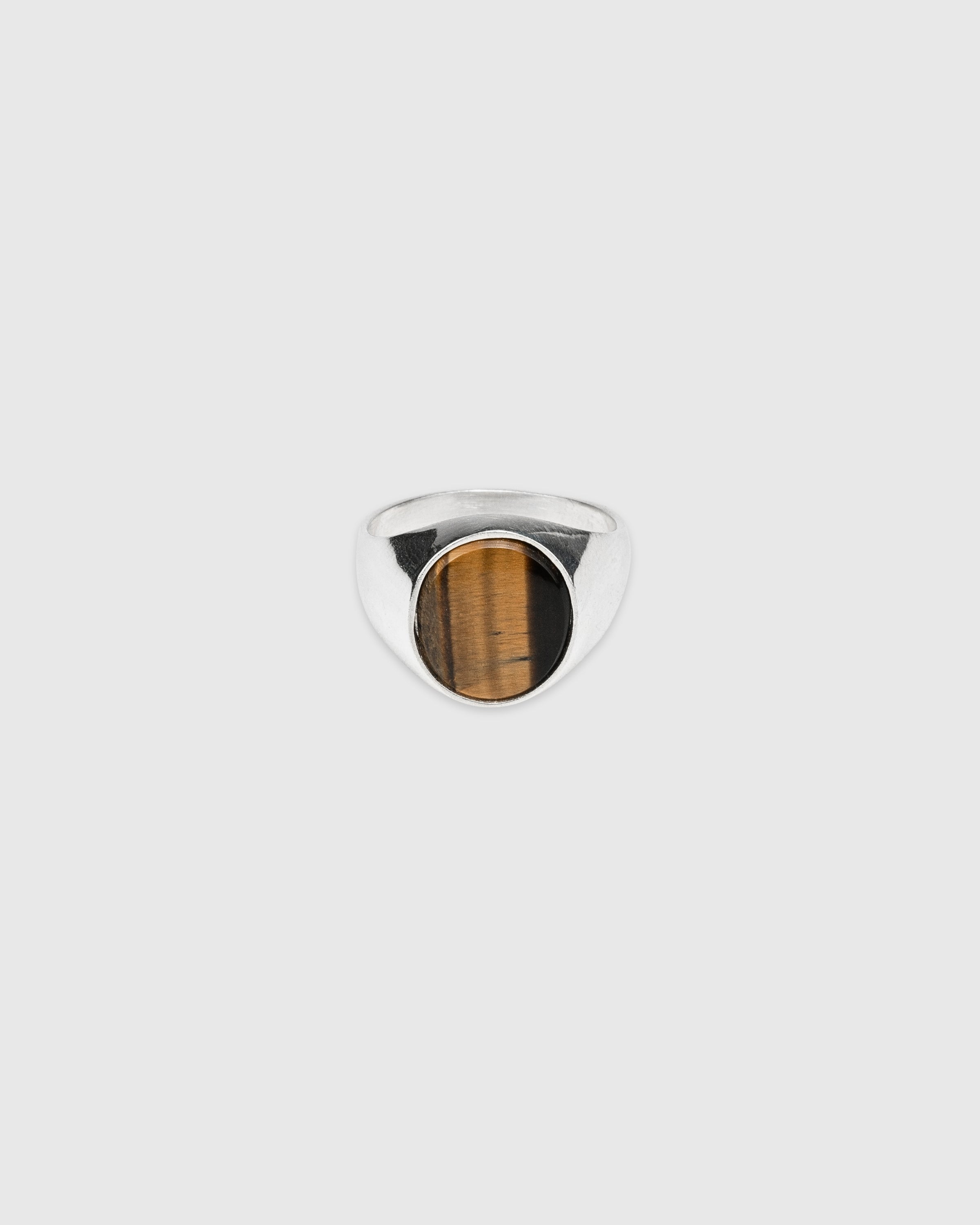 Oval Tiger's Eye Signet Ring