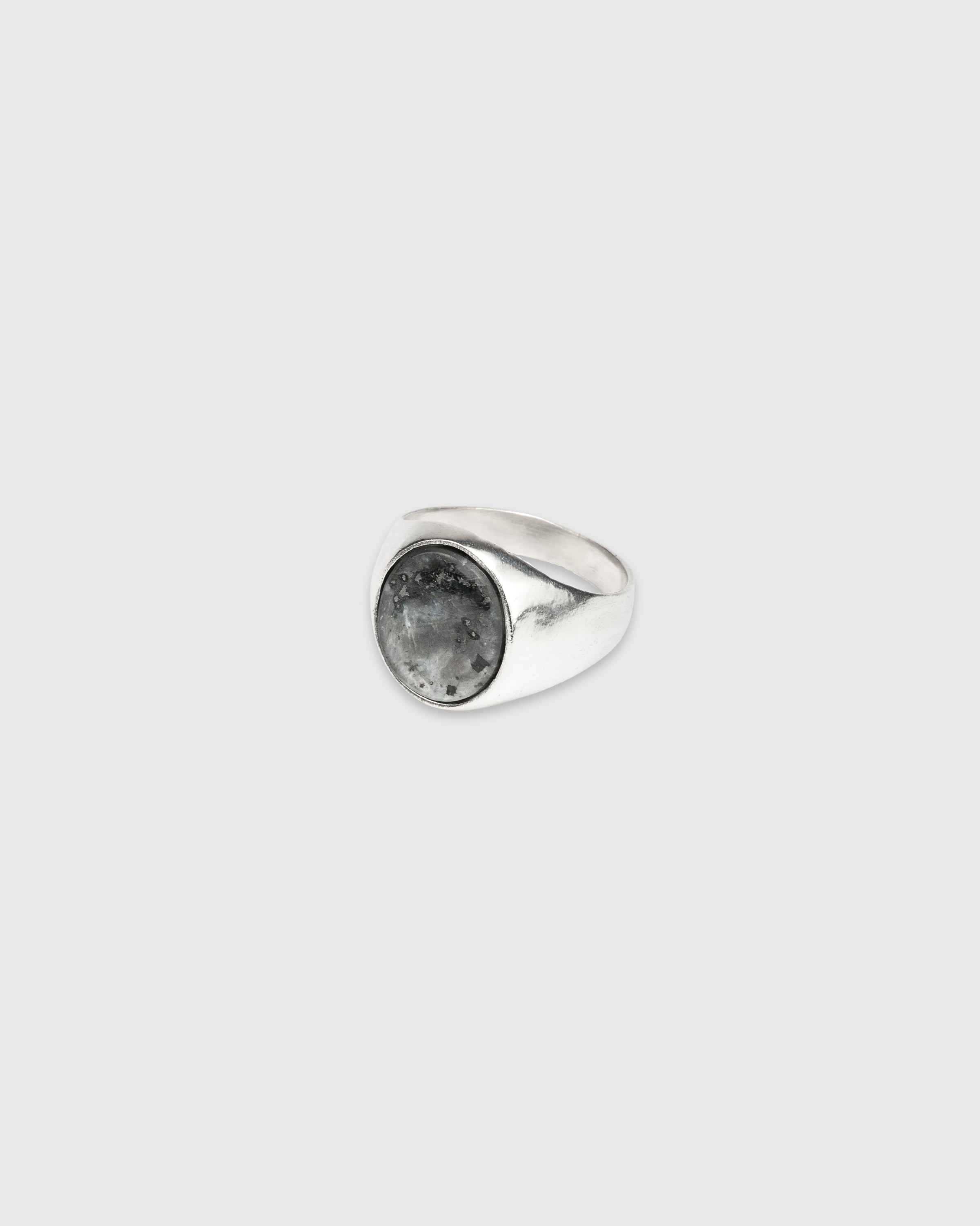 Oval Larvakite Signet Ring