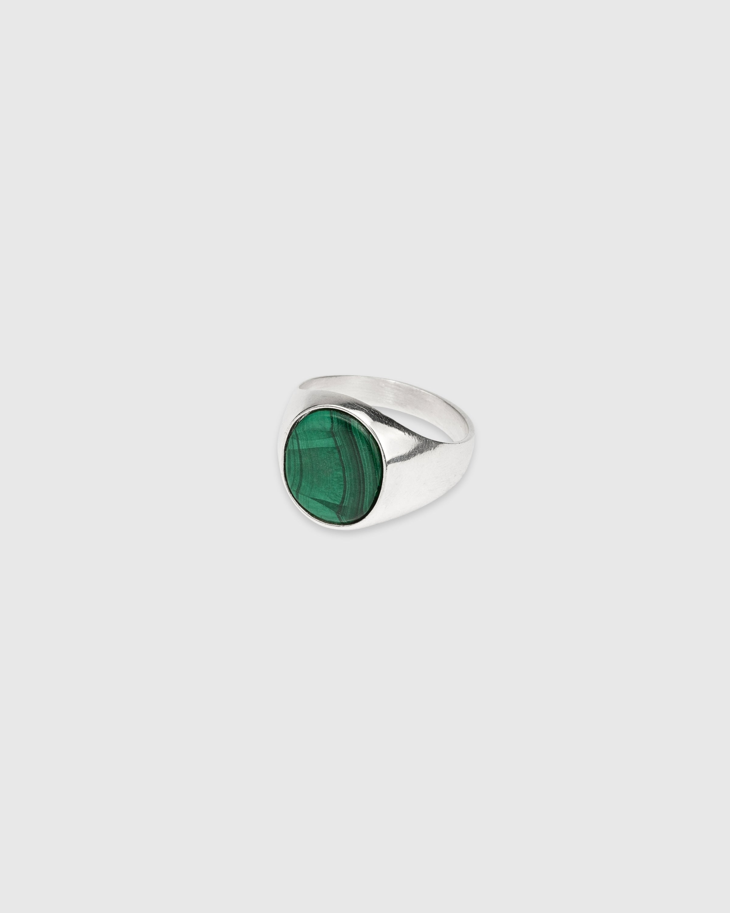 Oval Malachite Signet Ring