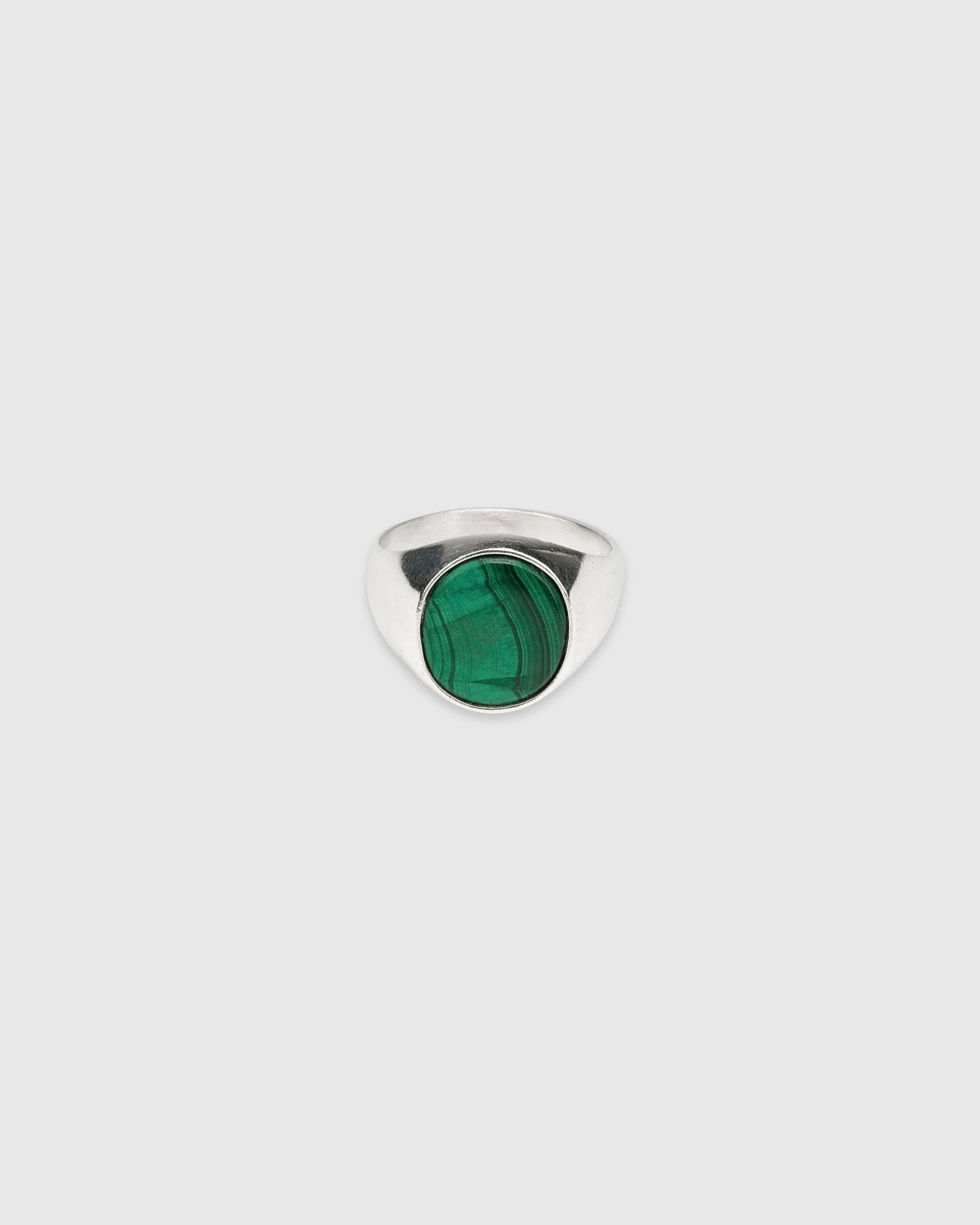 Oval Malachite Signet Ring
