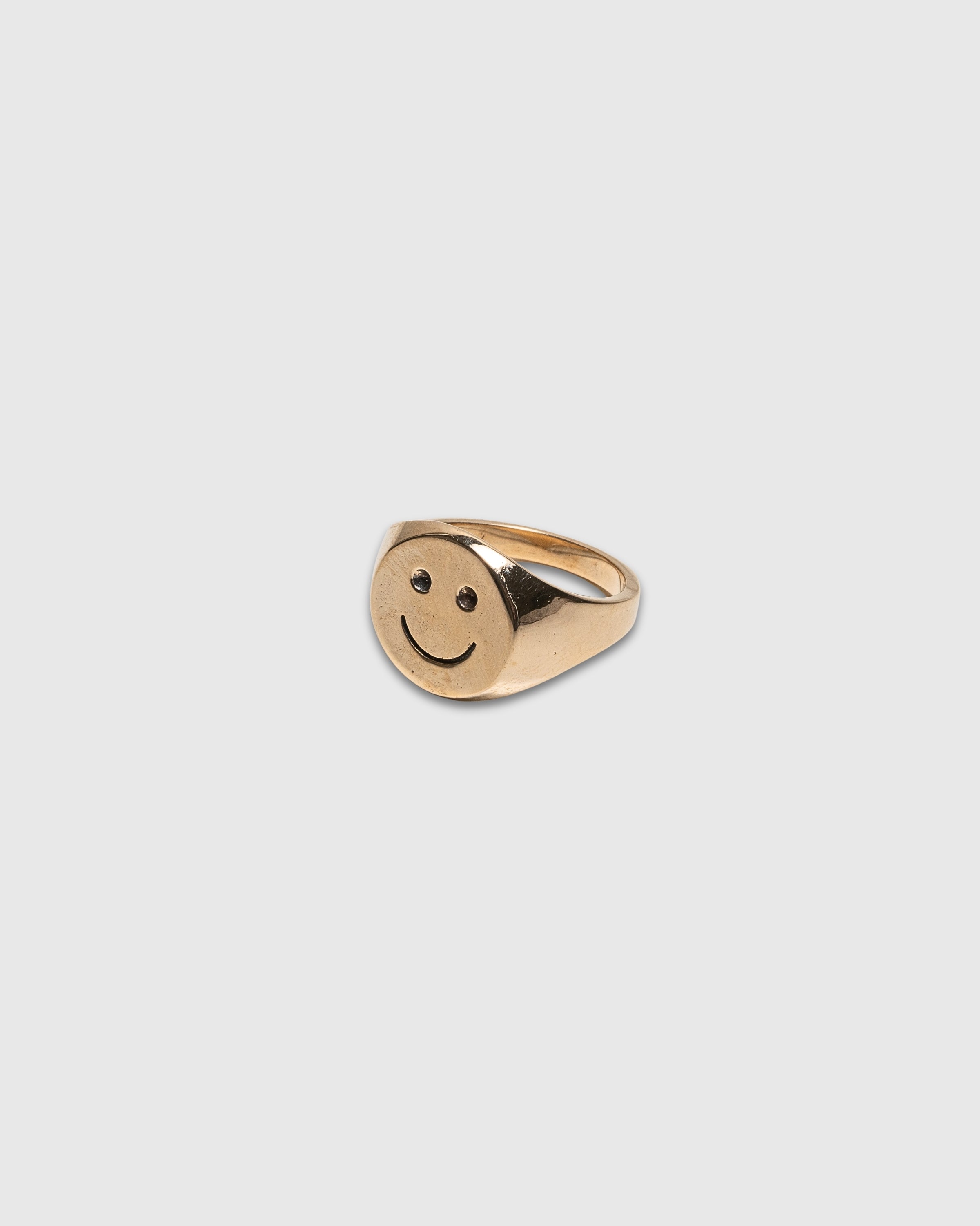 Smile Signet Ring - 14k Solid Gold