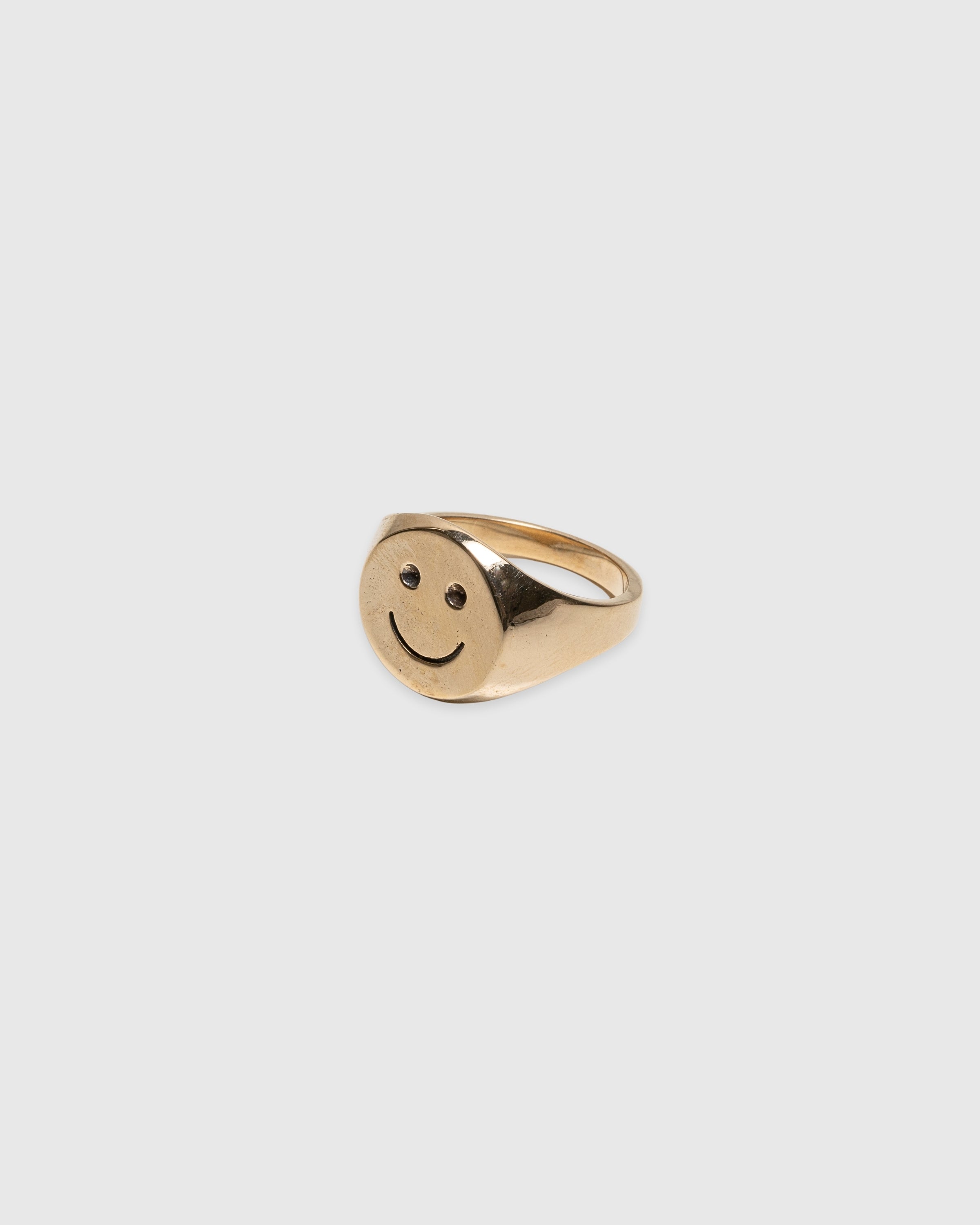 Smile Signet Ring - 14k Solid Gold