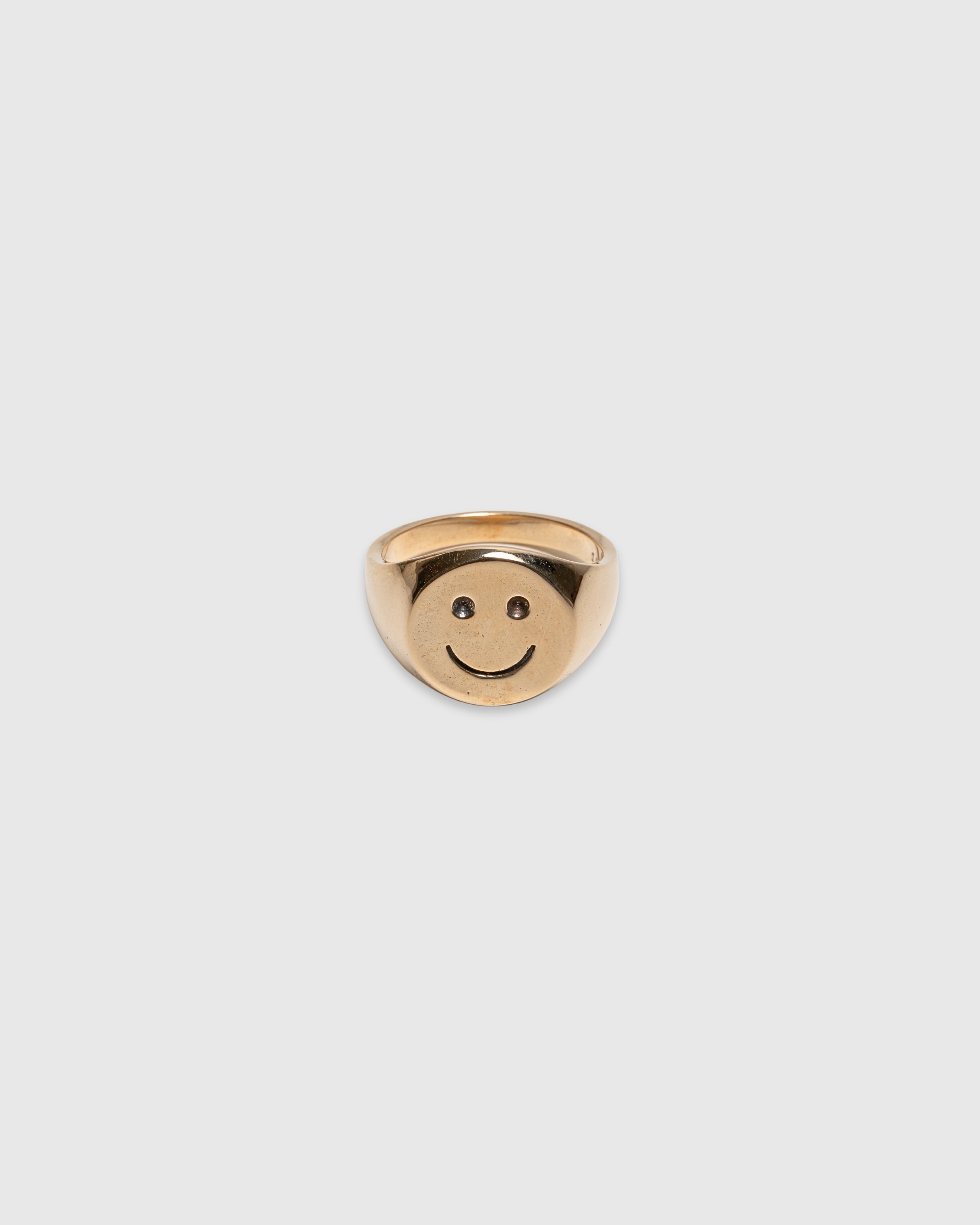 Smile Signet Ring - 14k Solid Gold