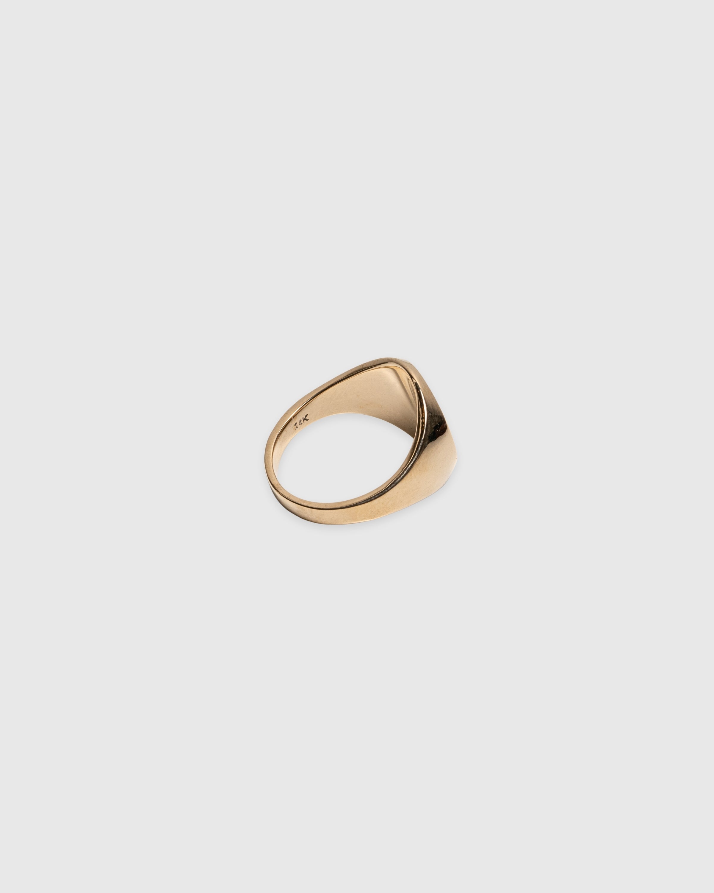 Smile Signet Ring - 14k Solid Gold