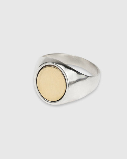 Oval Gold Top Signet Ring