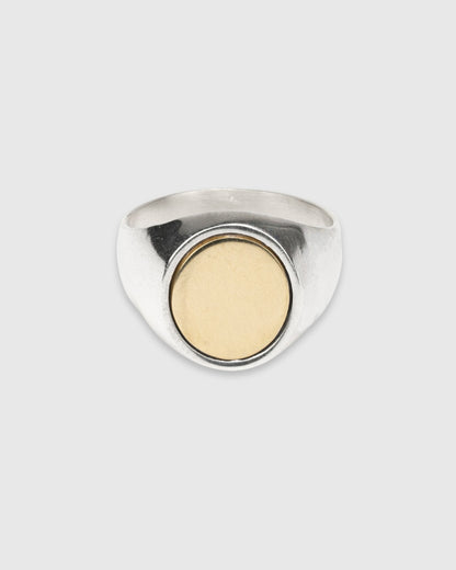 Oval Gold Top Signet Ring