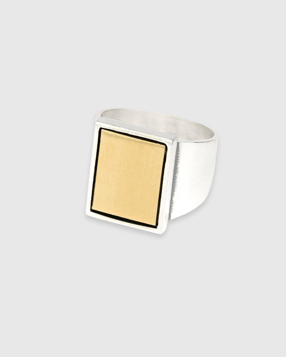 Rectangle Gold Top Signet Ring – Selva