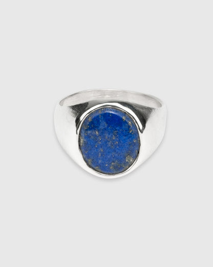 Oval Lapis Signet Ring