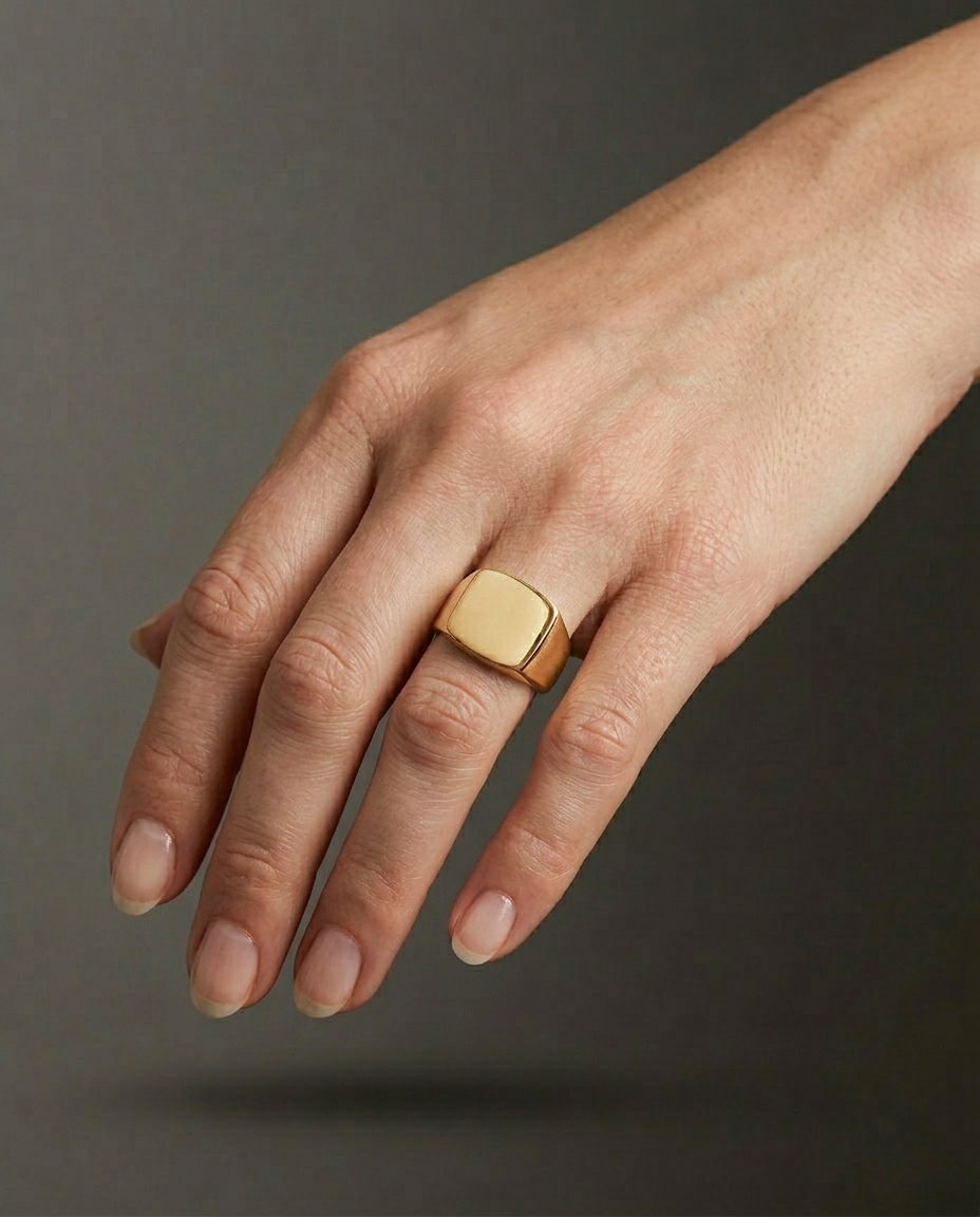 Cushion Ring - 14k Solid Gold