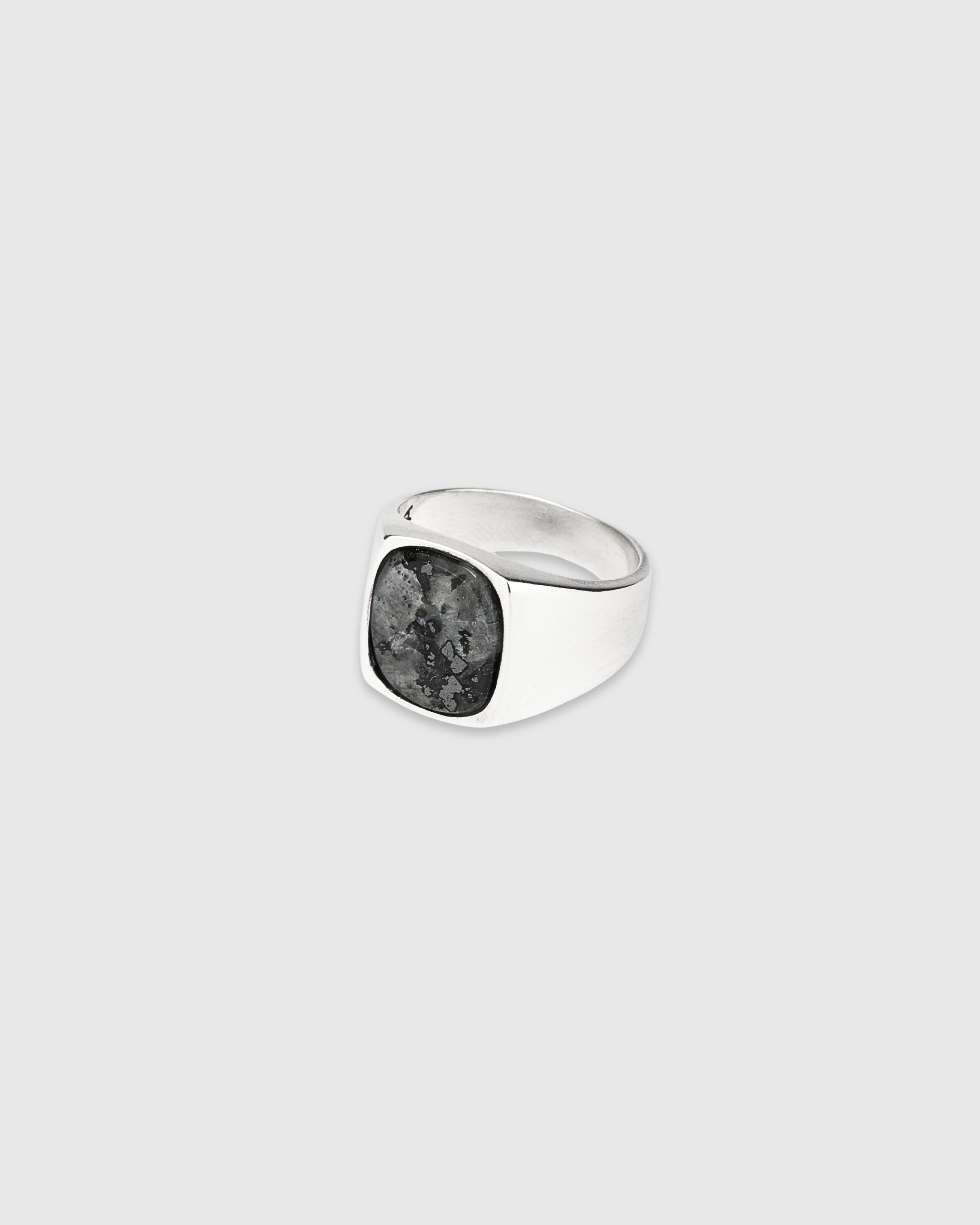 Hudson Larvakite Signet Ring