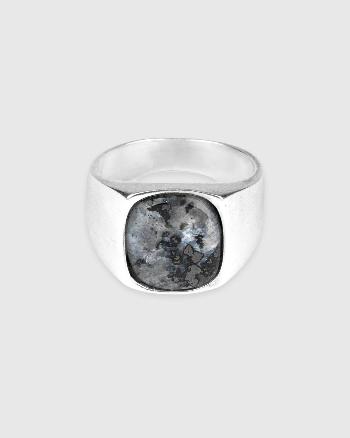 Hudson Larvakite Signet Ring