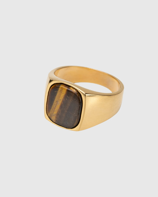 Hudson Tiger's Eye Signet Ring