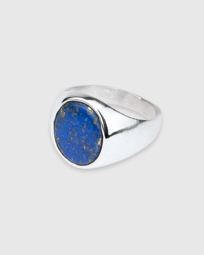 Oval Lapis Signet Ring