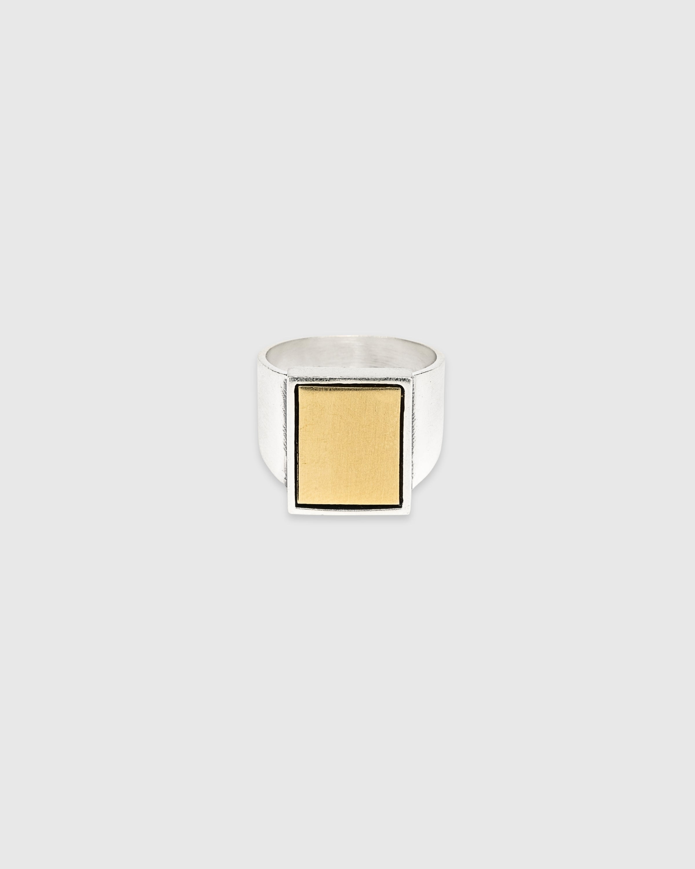 Rectangle Gold Top Signet Ring