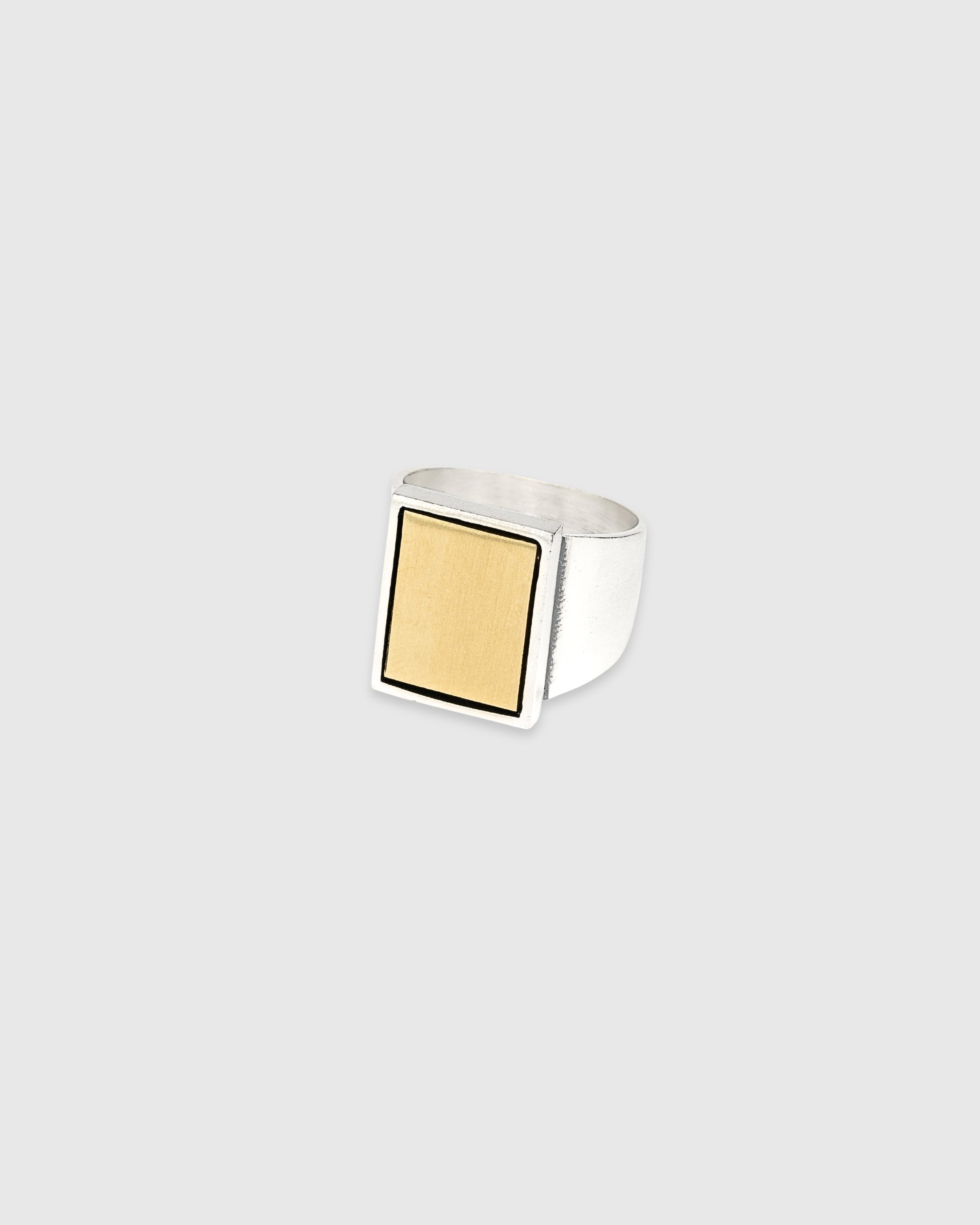 Rectangle Gold Top Signet Ring
