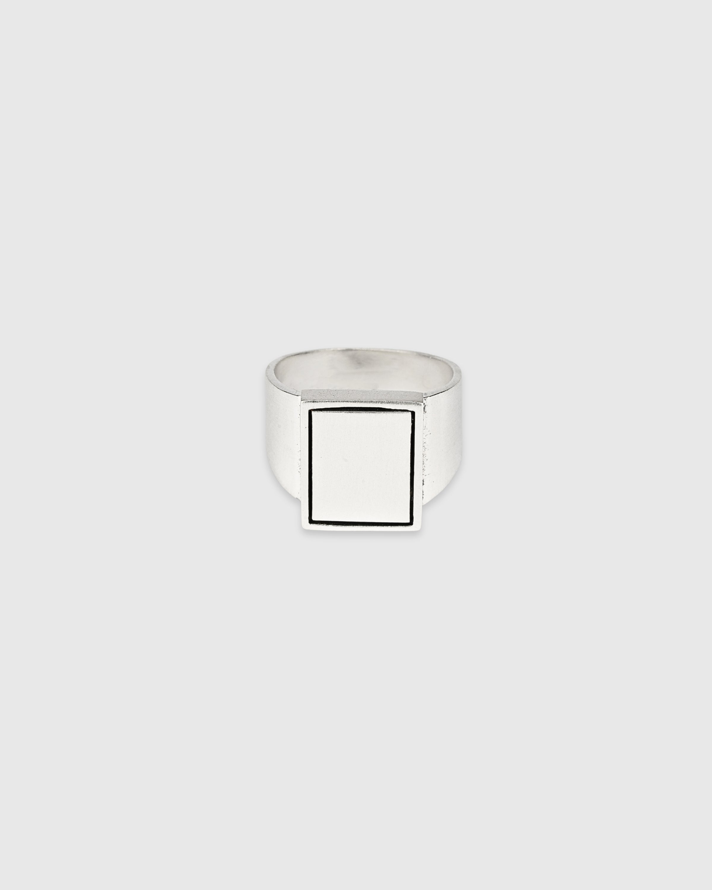 Rectangle Silver Signet Ring