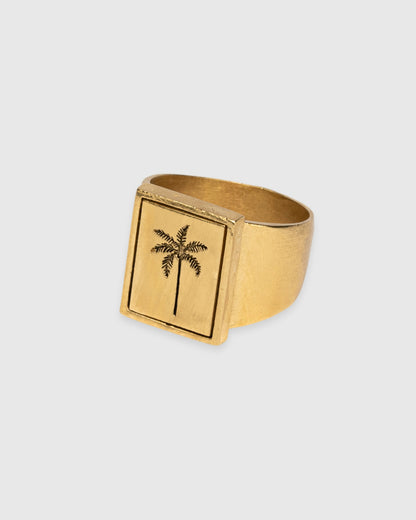 Rectangle Selva Palm Signet Ring