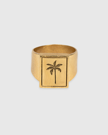 Rectangle Selva Palm Signet Ring