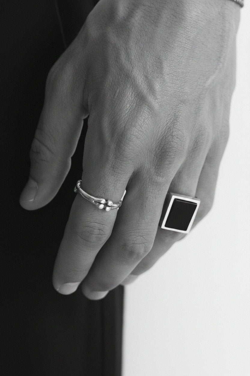 Rectangle Onyx Signet Ring