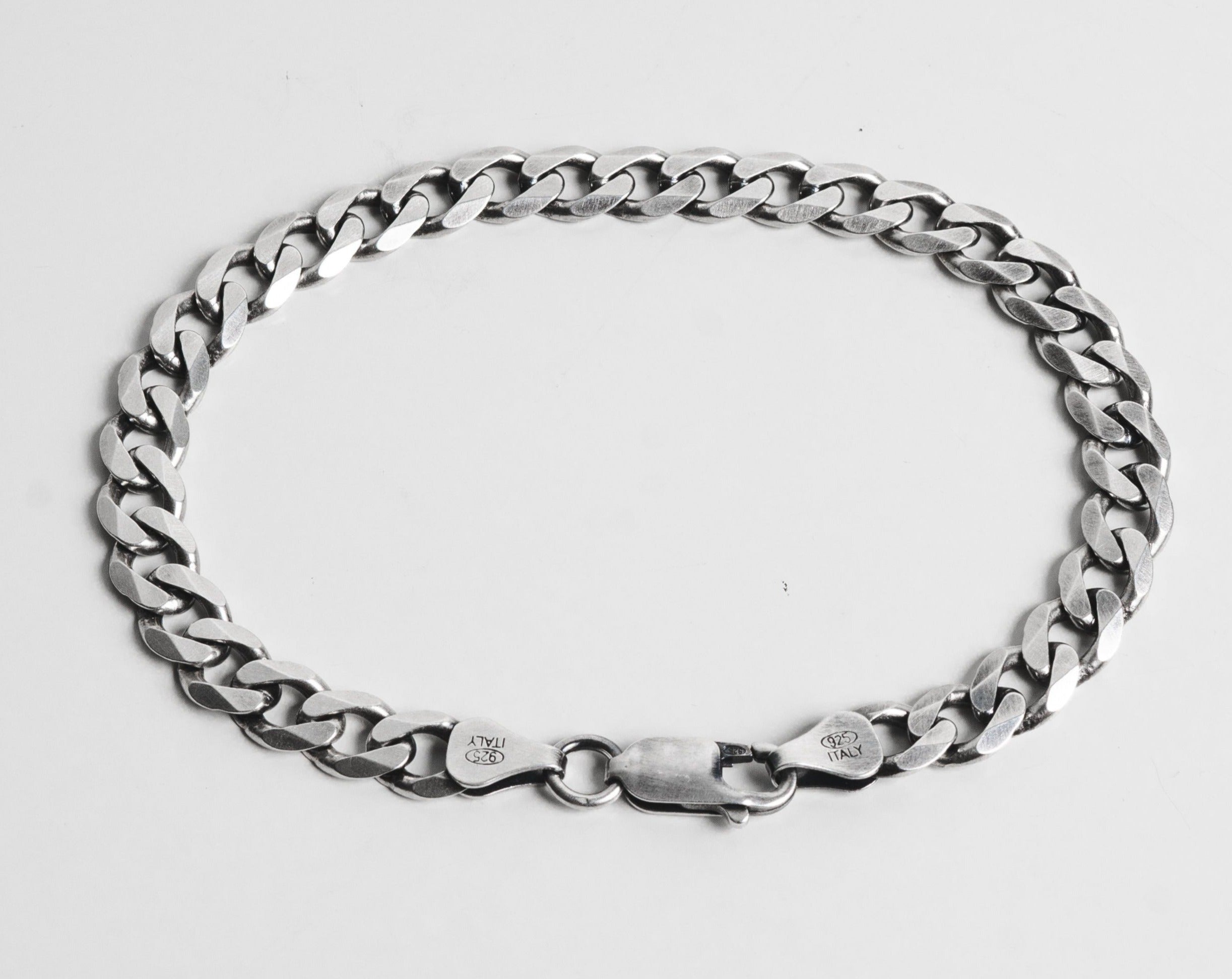 Strong Men's Silver Curb Chain Bracelet Stainless Steel Cool ID Bracelet  15mm 9' : Amazon.in: Video Games