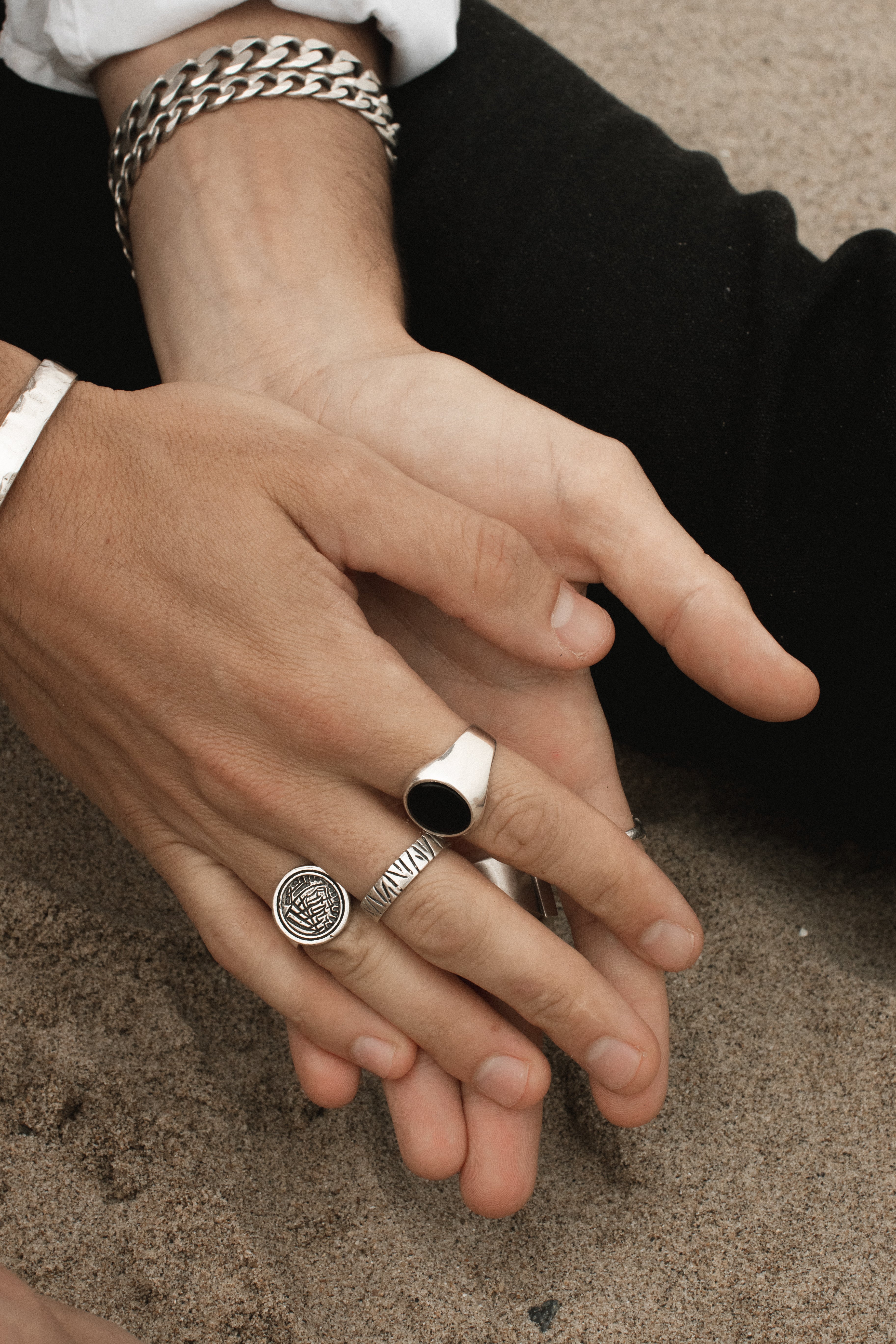 Oval Onyx Signet Ring - 14k Solid Gold